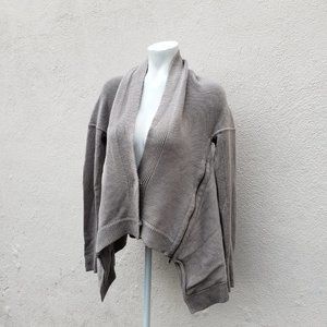 full cozy wrap it up big rib sweater with elbow patches